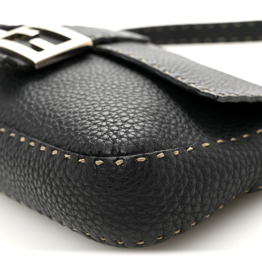 Calfskin Romano Selleria Baguette Black