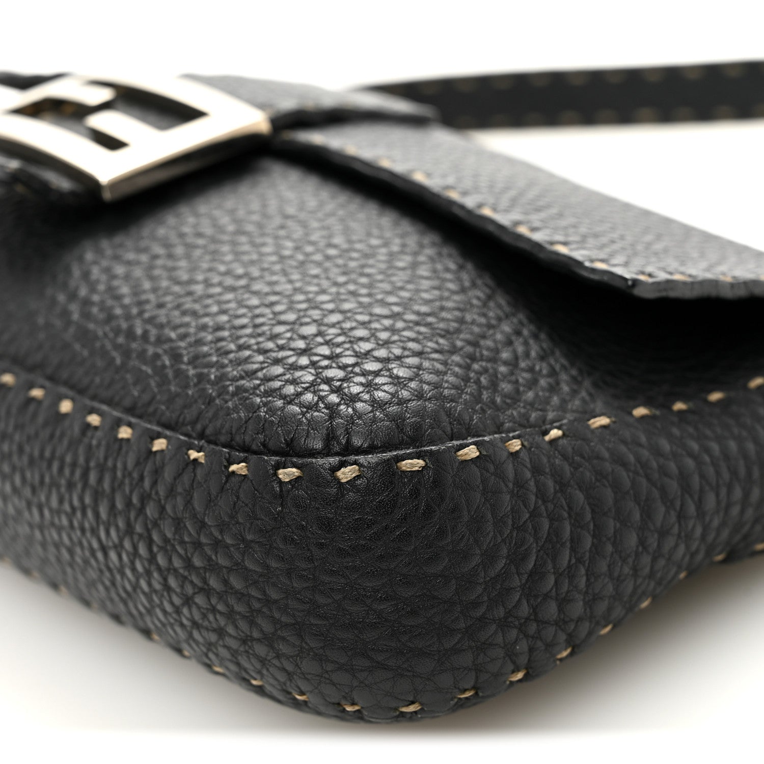 Calfskin Romano Selleria Baguette Black