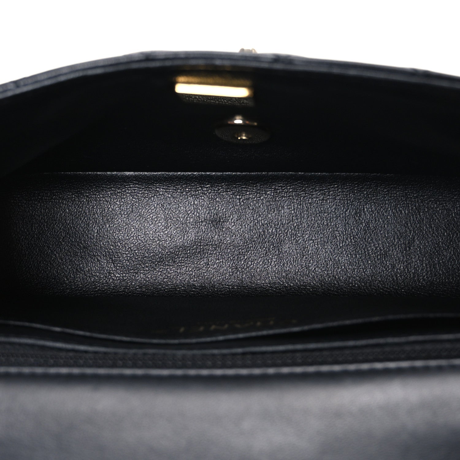 Lambskin Quilted Mini Rectangular Flap Black