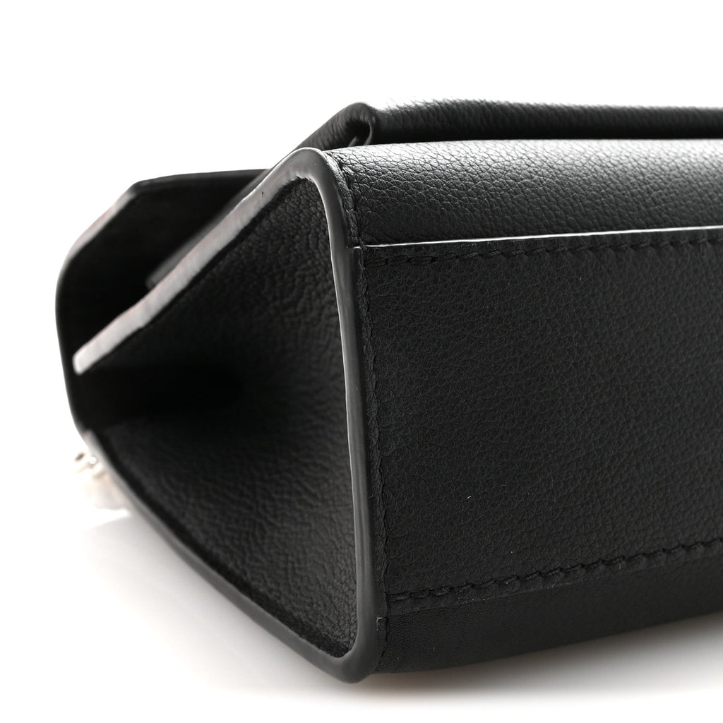 Soft Calfskin My Lockme Chain Bag BB Black