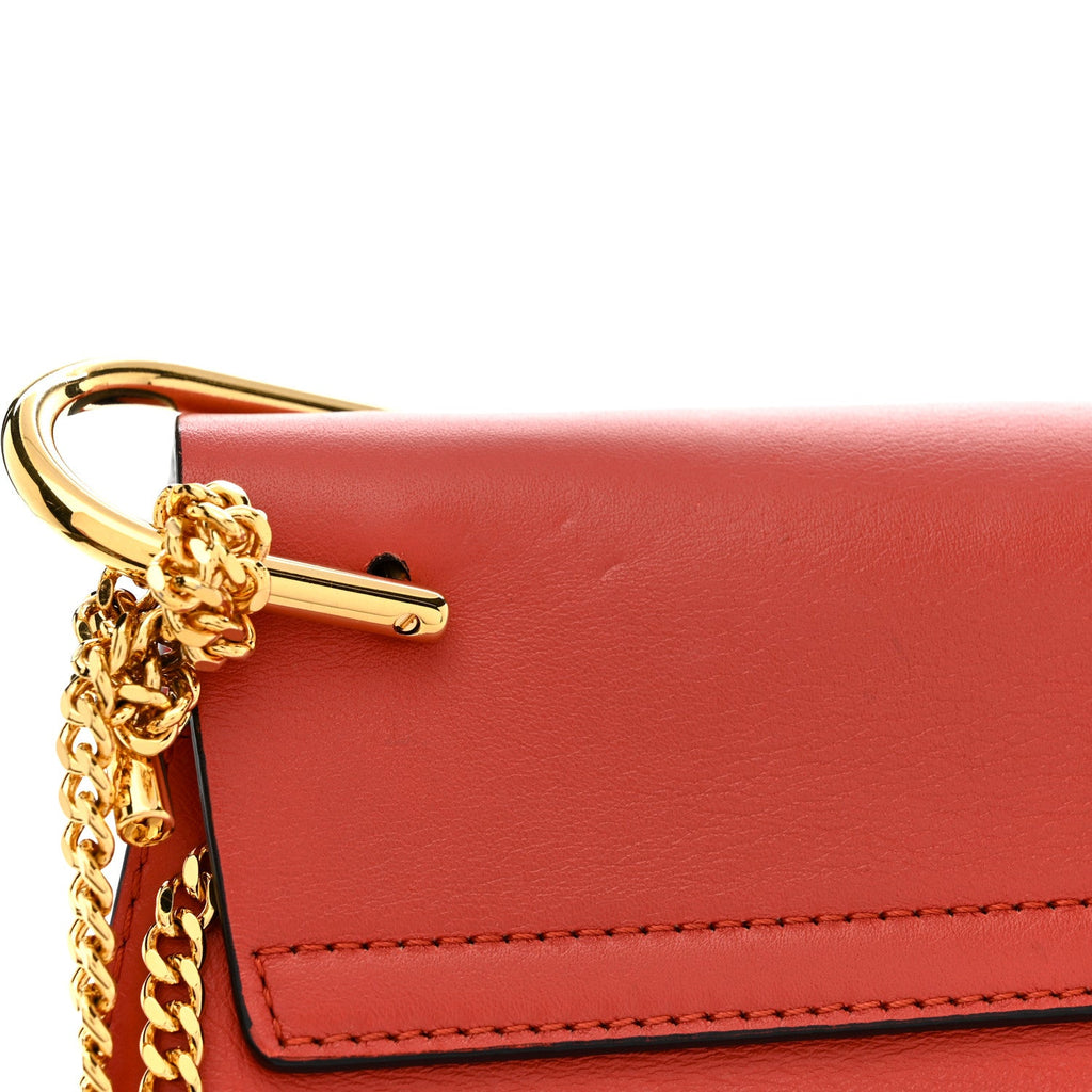 Suede Smooth Calfskin Drew Shoulder Bag Poppy