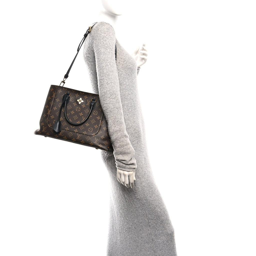 Monogram Flower Tote Black