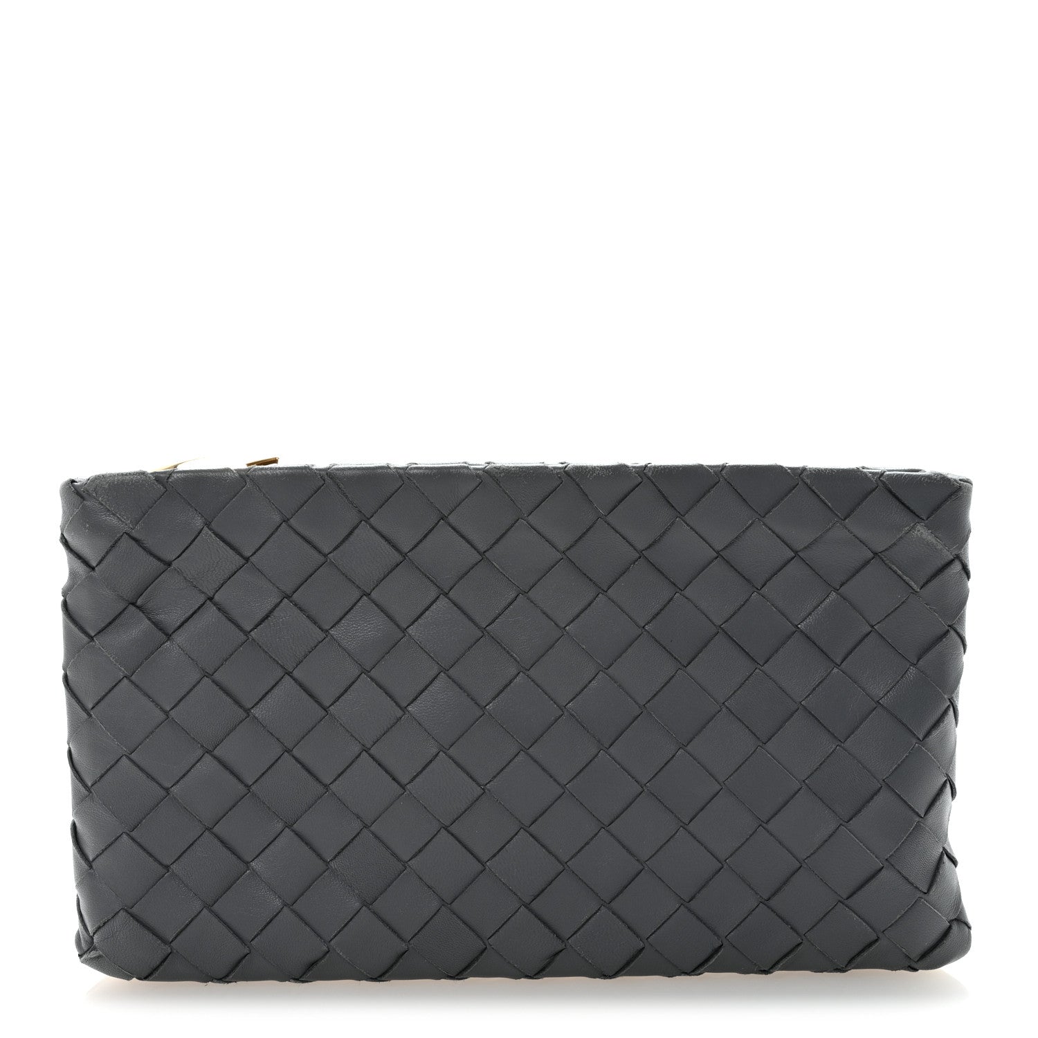 Nappa Intrecciato Small Zip Pouch Thunder