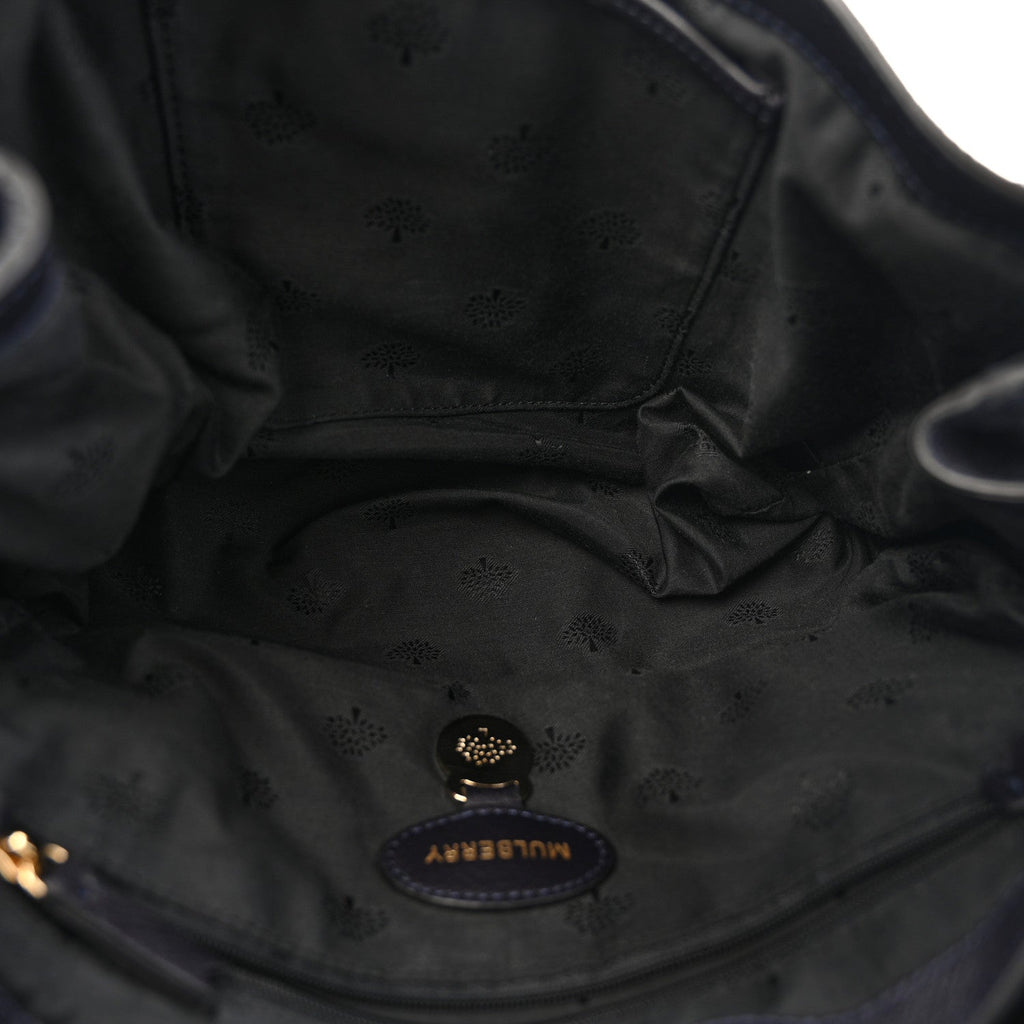 Heavy Suede Alexa Tassel Satchel Ink Blue