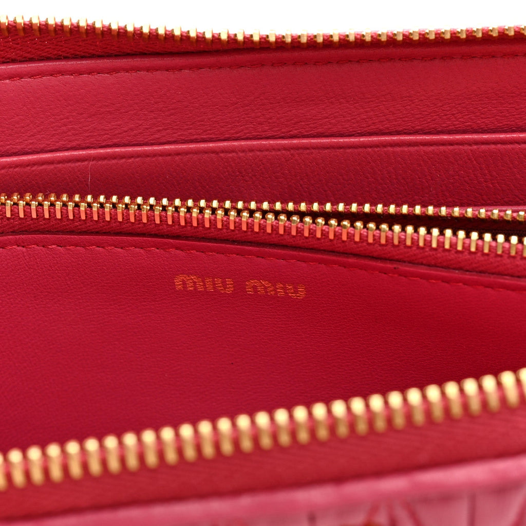 Matelasse Large Zip Around Wallet Peonia