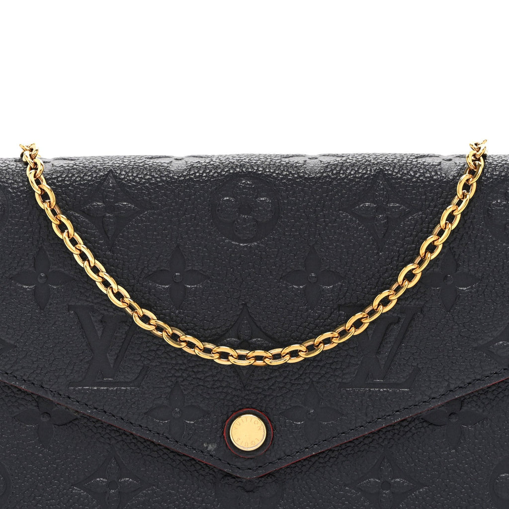 Empreinte Pochette Felicie Chain Wallet Marine Rouge