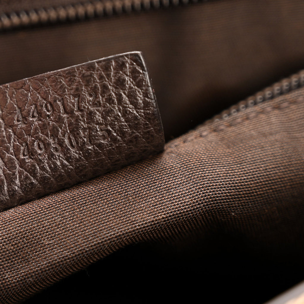Monogram Flap Messenger Bag Beige Dark Brown