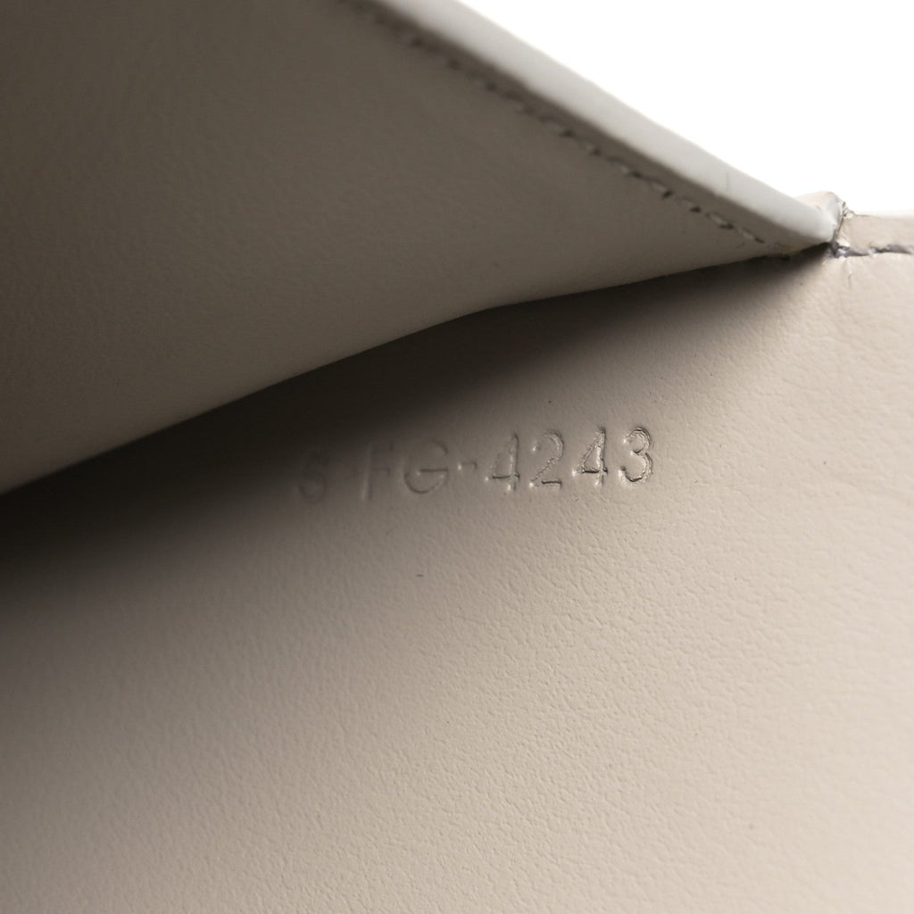 Shiny Calfskin Small Triomphe Wallet Pale Beige