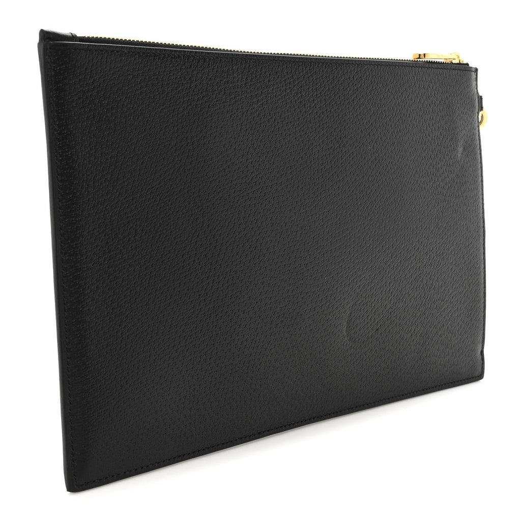 Calfskin Horsebit 1955 Wristlet Pouch Black