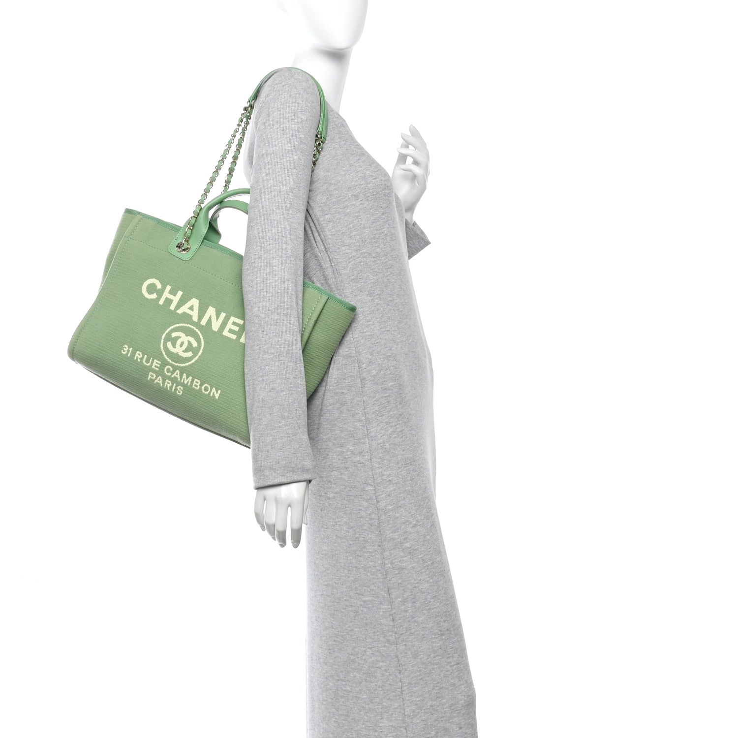 Mixed Fibers Small Deauville Tote Green