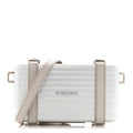 X RIMOWA Aluminum Personal Clutch On Strap Silver