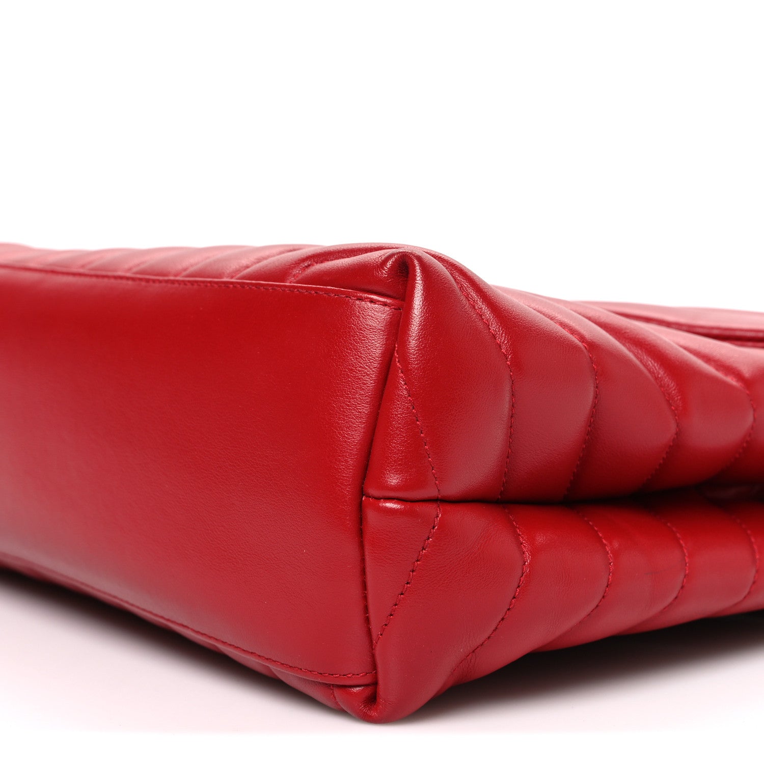 Calfskin Y Quilted Monogram Medium Loulou Chain Satchel Rouge Eros
