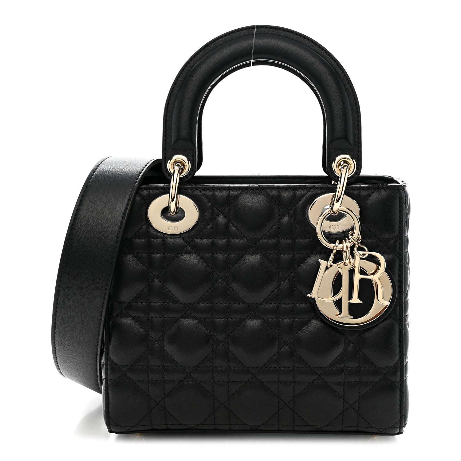 Lambskin Cannage Small My ABCDior Lady Dior Black
