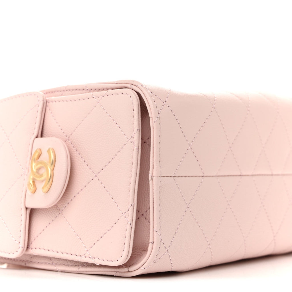 Caviar Quilted Mini Chanel 25 Handbag Light Pink