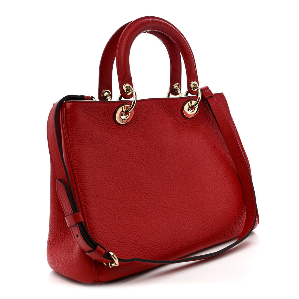 Calfskin Medium Diorissimo Tote Red
