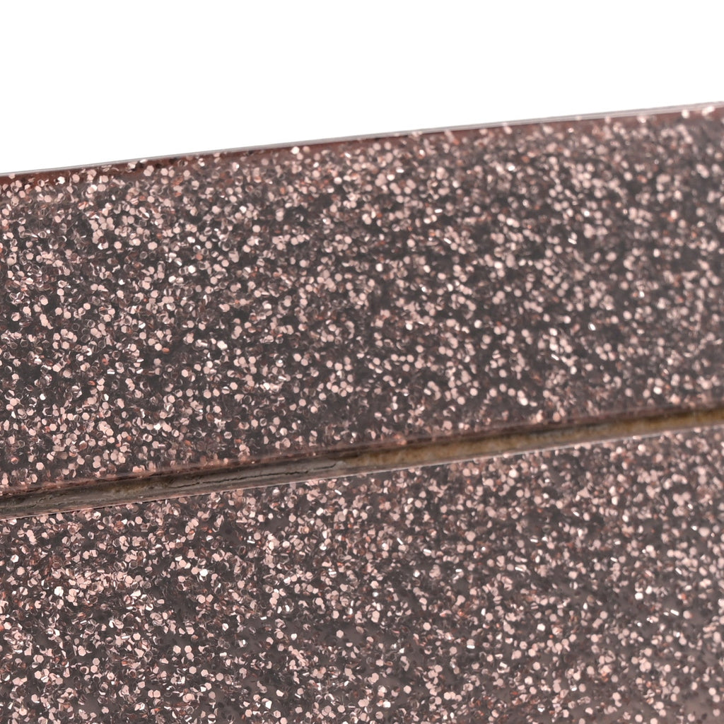 Acrylic Glitter Chain Clutch Copper
