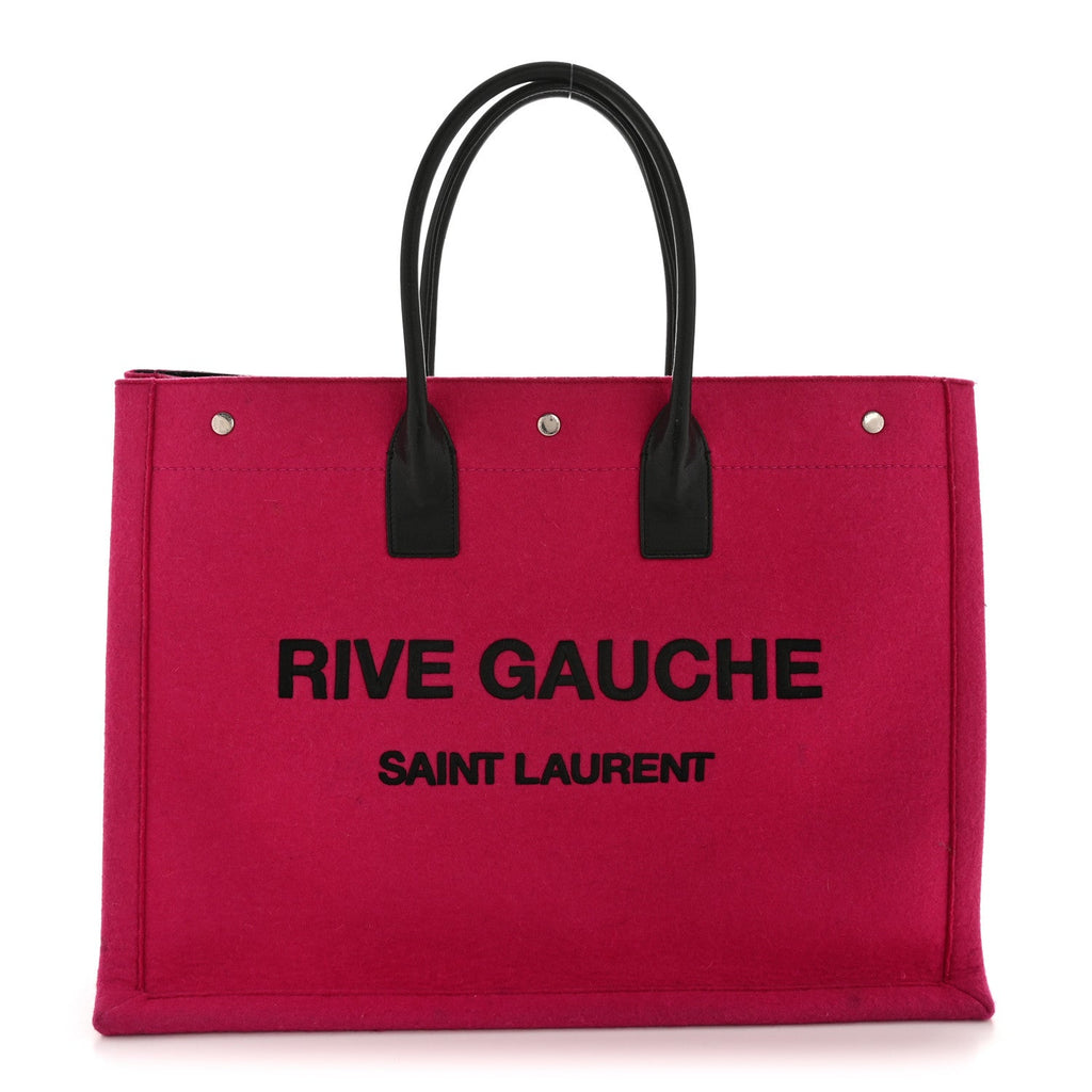 Wool Rive Gauche Tote Fuchsia