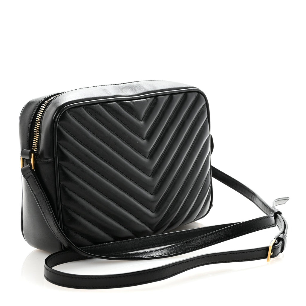 Calfskin Matelasse Monogram Lou Camera Bag Black