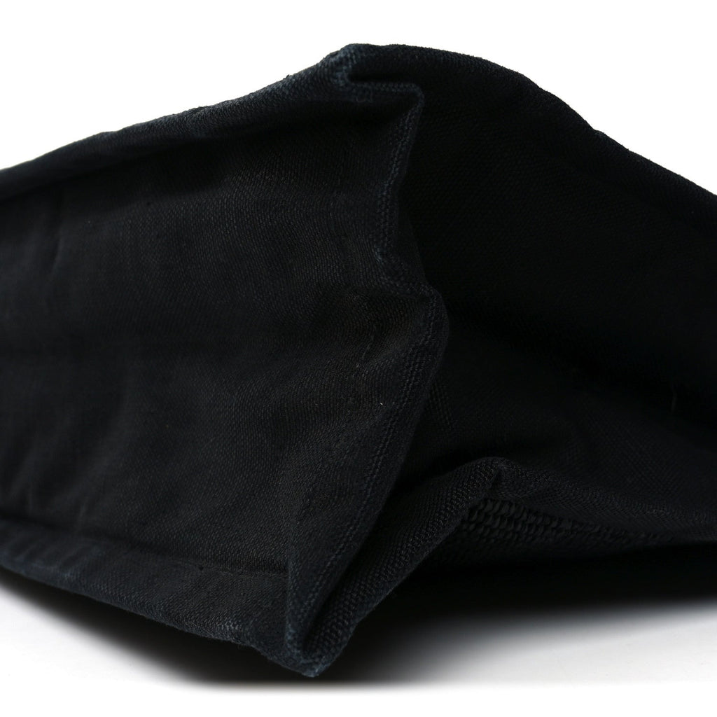 Raffia Linen Calfskin Rive Gauche Tote Black
