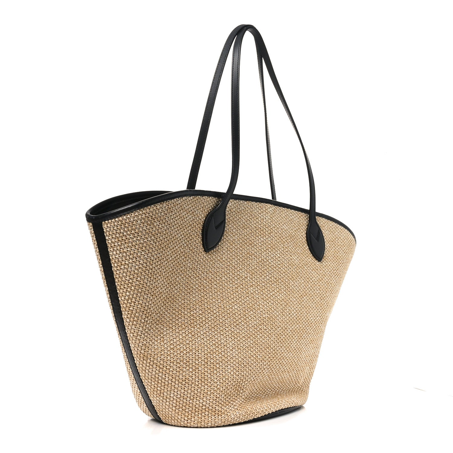 Raffia Saint Jacques Tote Black