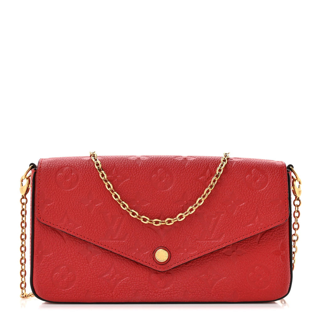 Empreinte Pochette Felicie Chain Wallet Scarlet