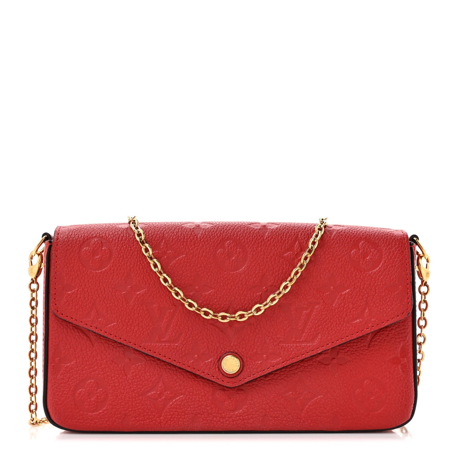 Empreinte Pochette Felicie Chain Wallet Scarlet