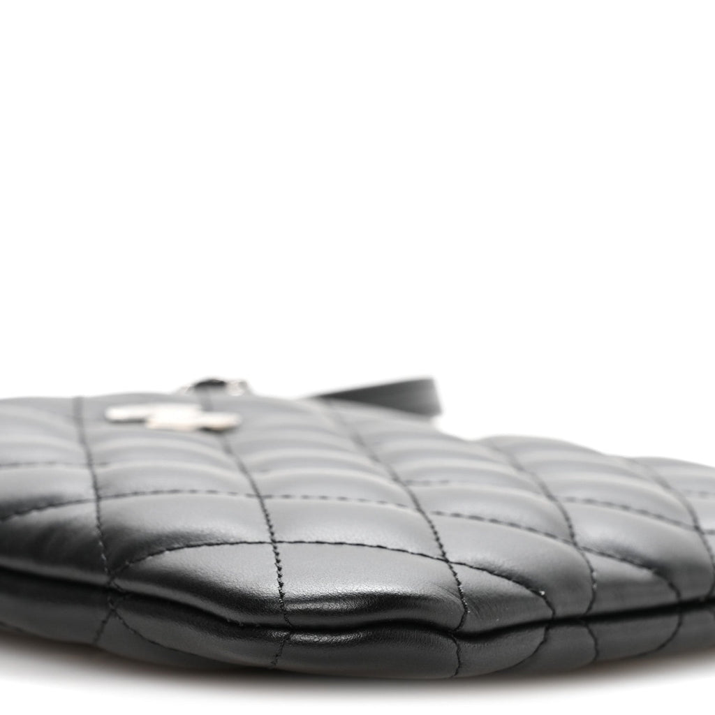 Lambskin Quilted Uniform Crossbody Bag Black