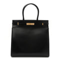 Smooth Calfskin Manhattan North South Shopper Tote Black