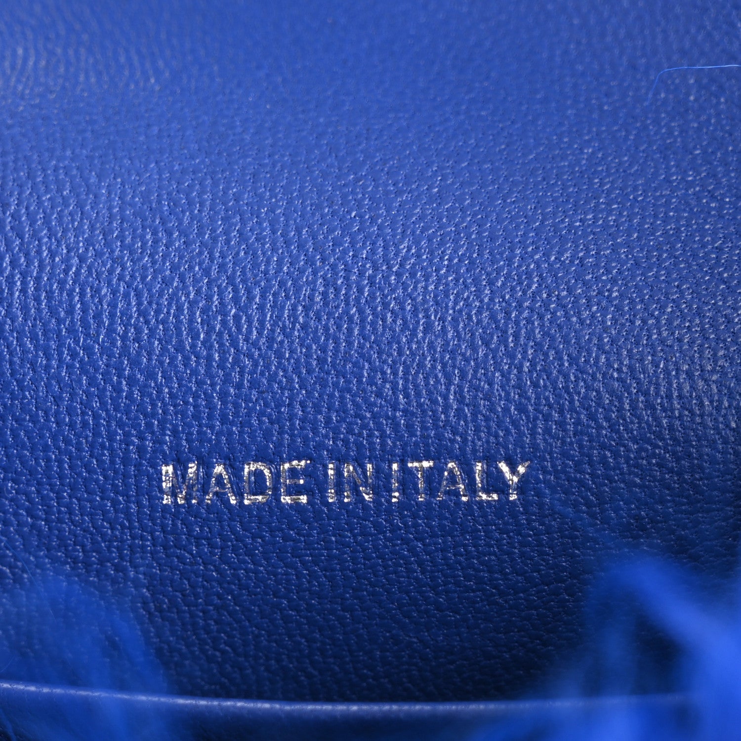 Shearling Lambskin CC Hook  Holder Blue