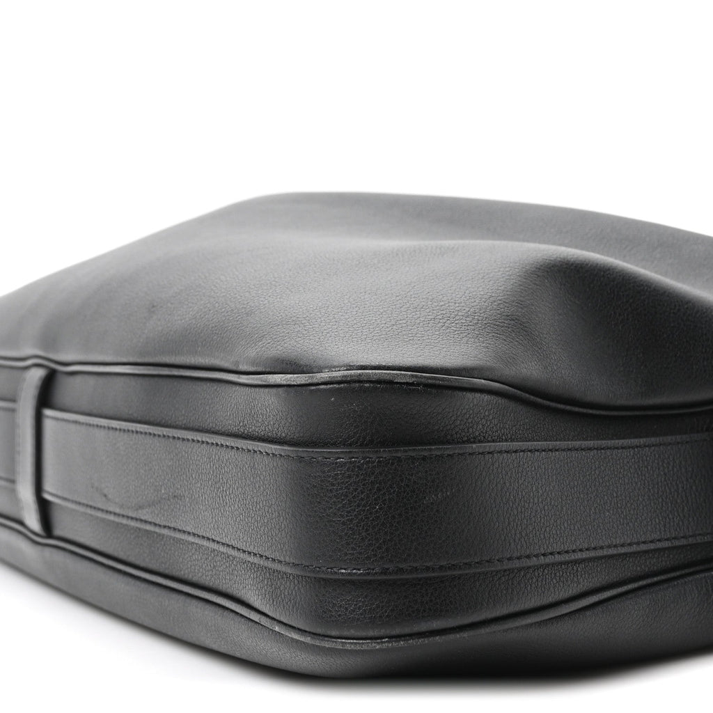 Supple Calfskin Large Romy Shoulder Bag Black