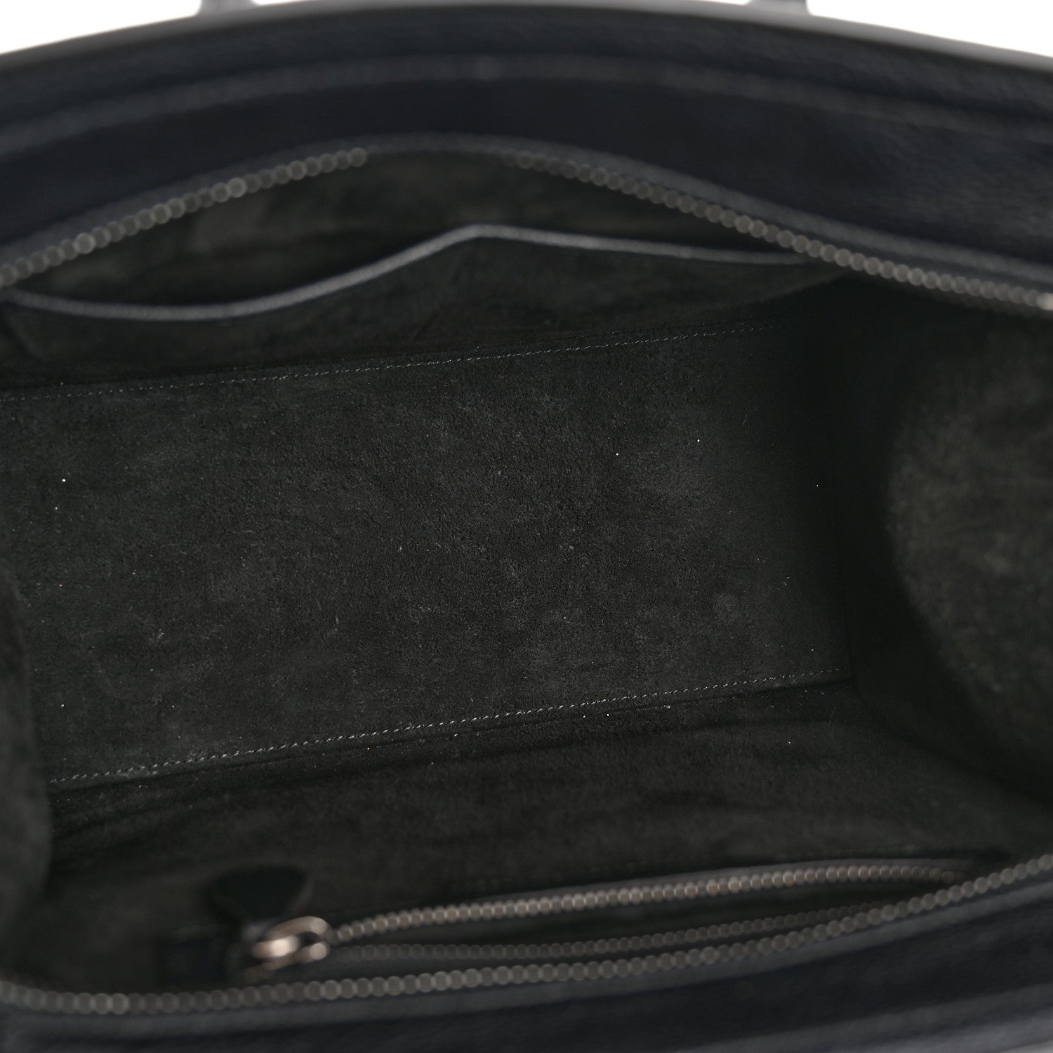 Drummed Calfskin Micro Luggage Black