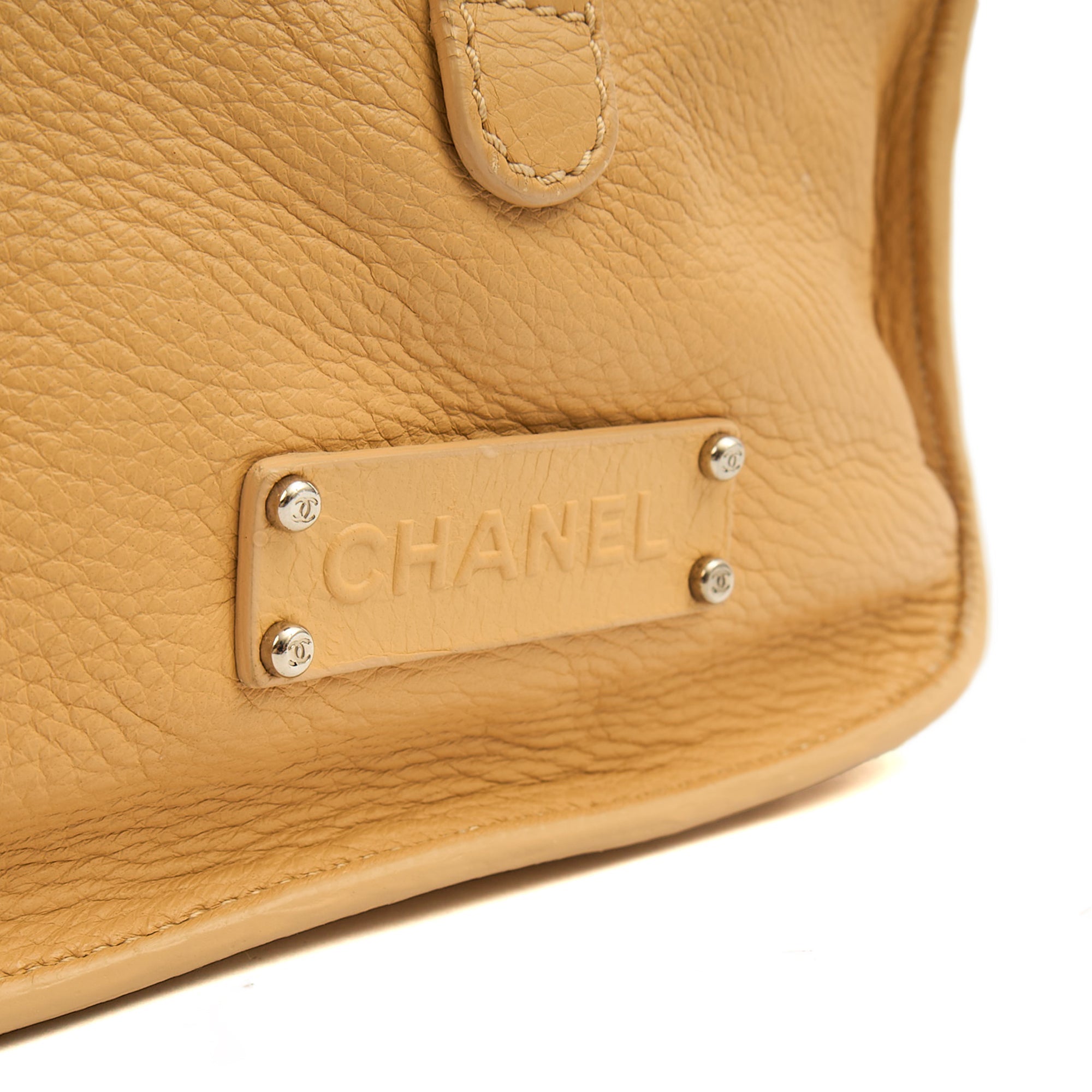 Chanel Top Handle Bowler in Cream, Calfskin Leather
