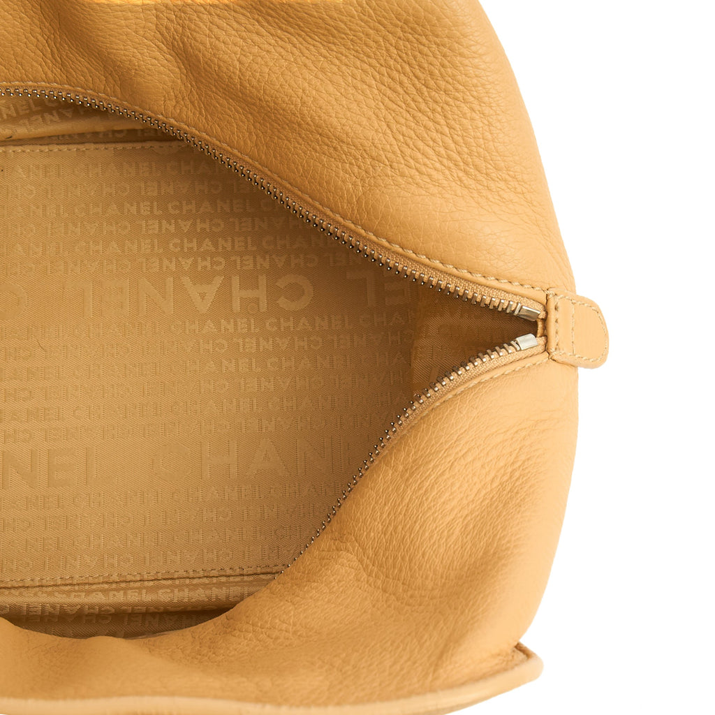 Chanel Top Handle Bowler in Cream, Calfskin Leather
