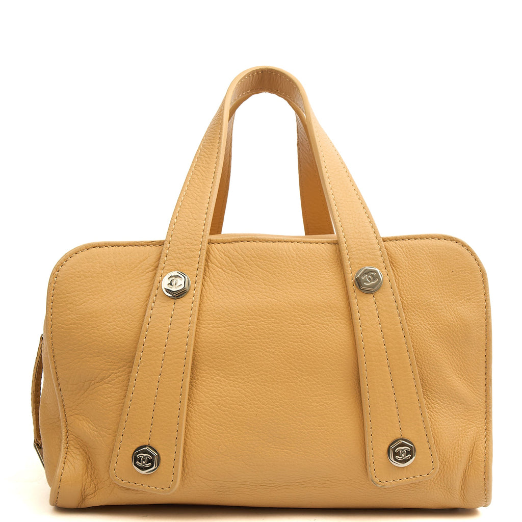 Chanel Top Handle Bowler in Cream, Calfskin Leather