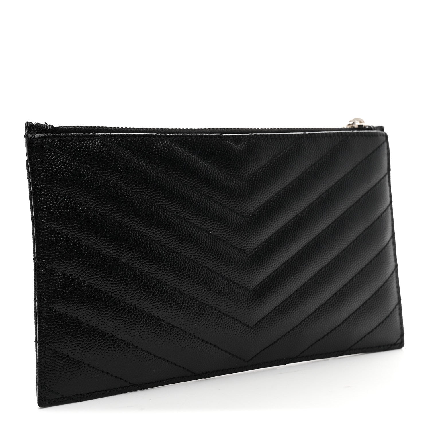 Grain De Poudre Chevron Monogram Bill Pouch Black