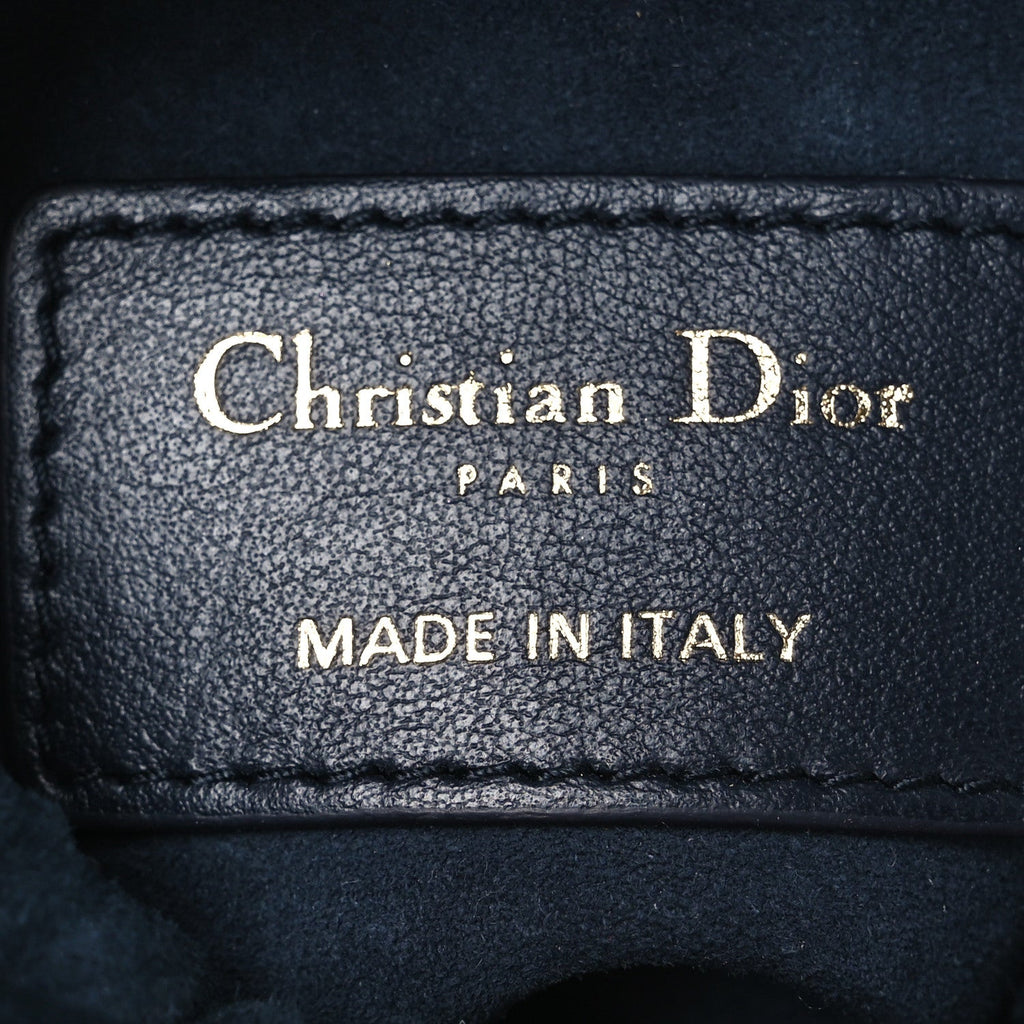 Calfskin Micro Dior Vibe Bucket Blue