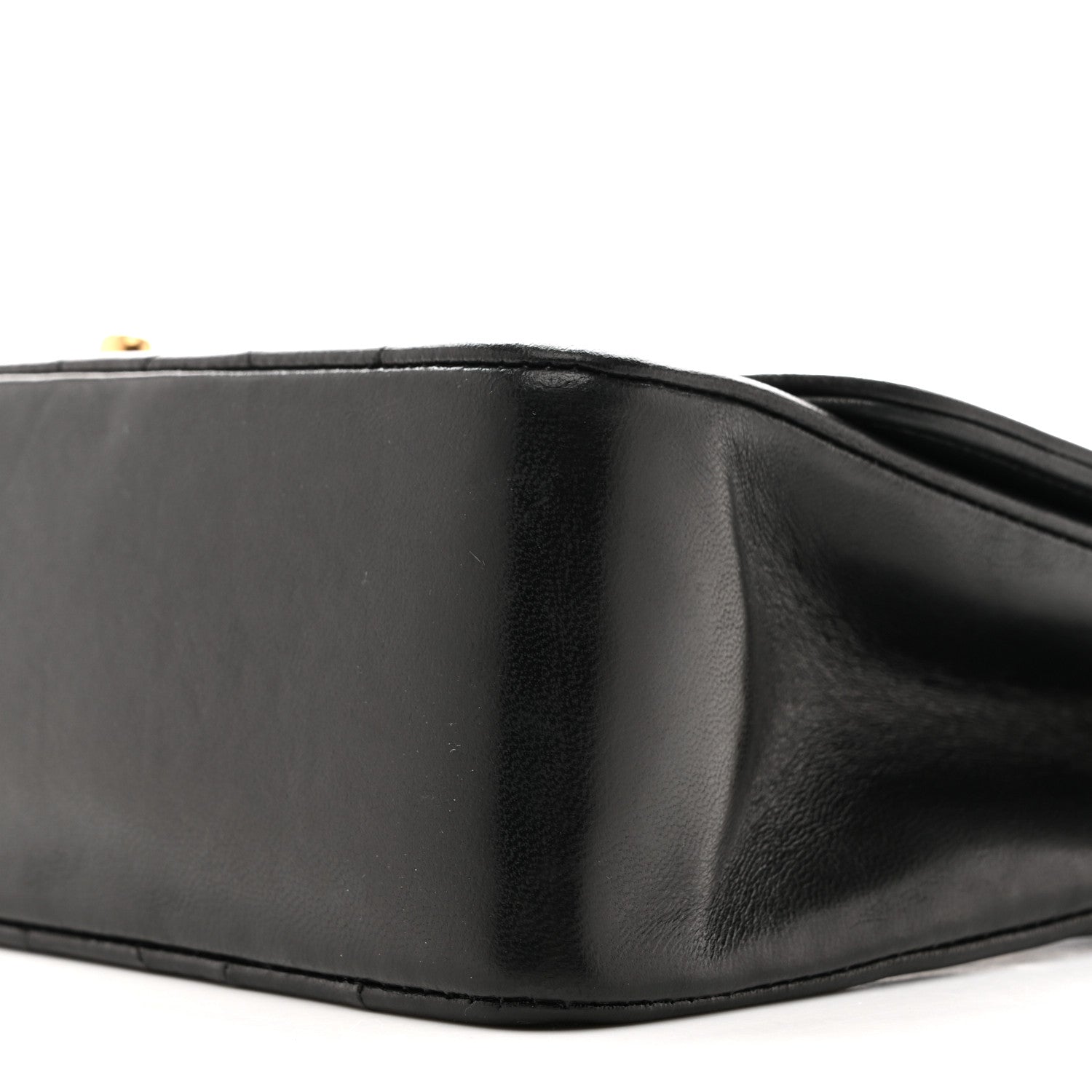 Lambskin Quilted Medium Single Flap Black
