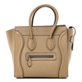 Drummed Calfskin Micro Luggage Dune
