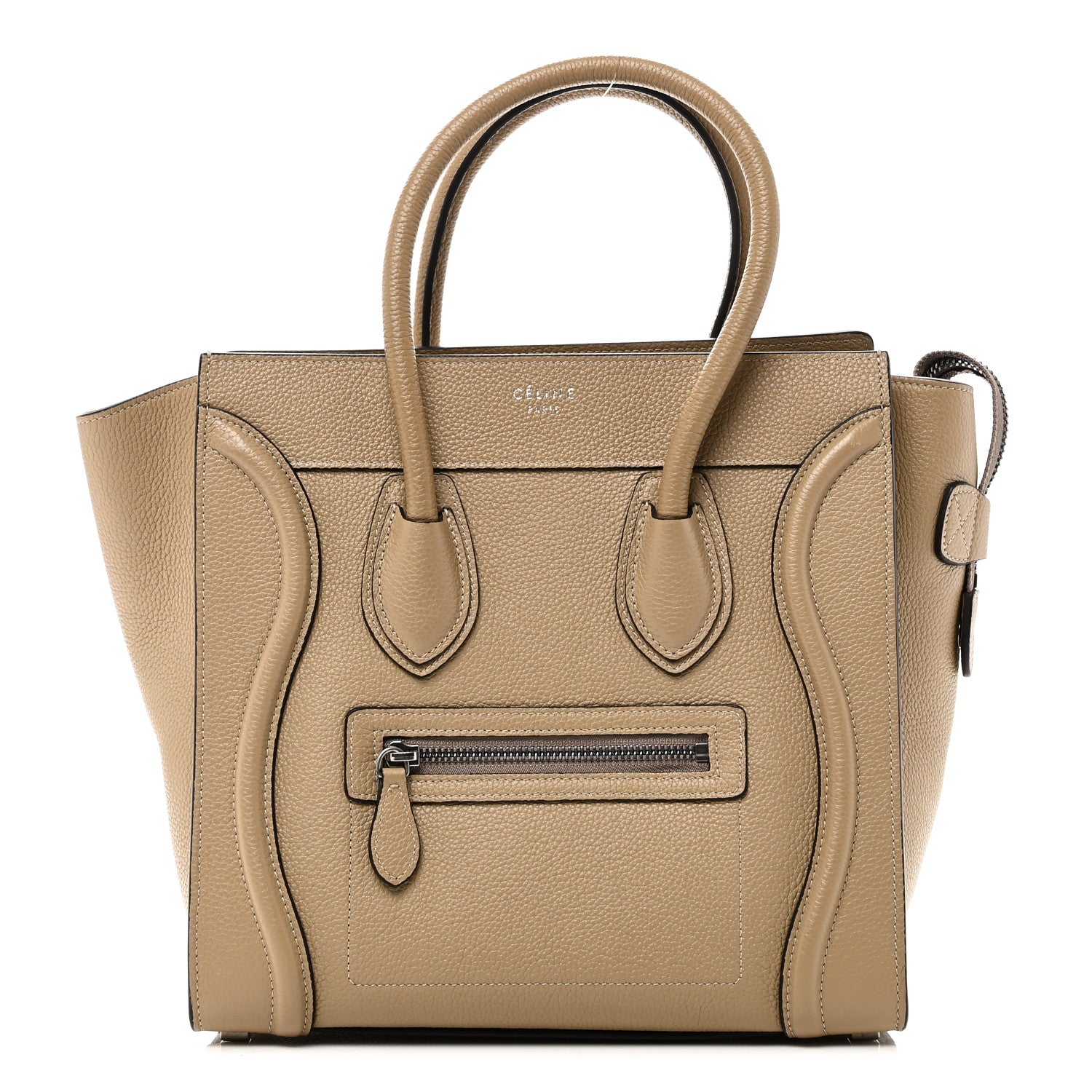 Drummed Calfskin Micro Luggage Dune