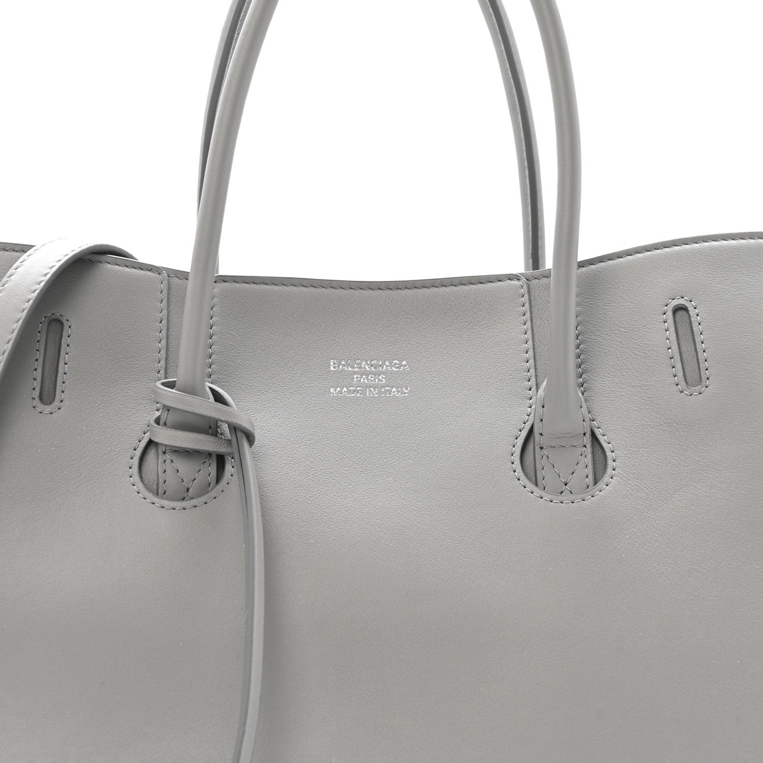 Smooth Calfskin Hampton Carry All Bag Grey