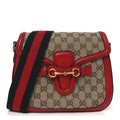 Monogram Ruinart Calfskin Medium Lady Web Shoulder Bag Beige Ebony Hibiscus Red