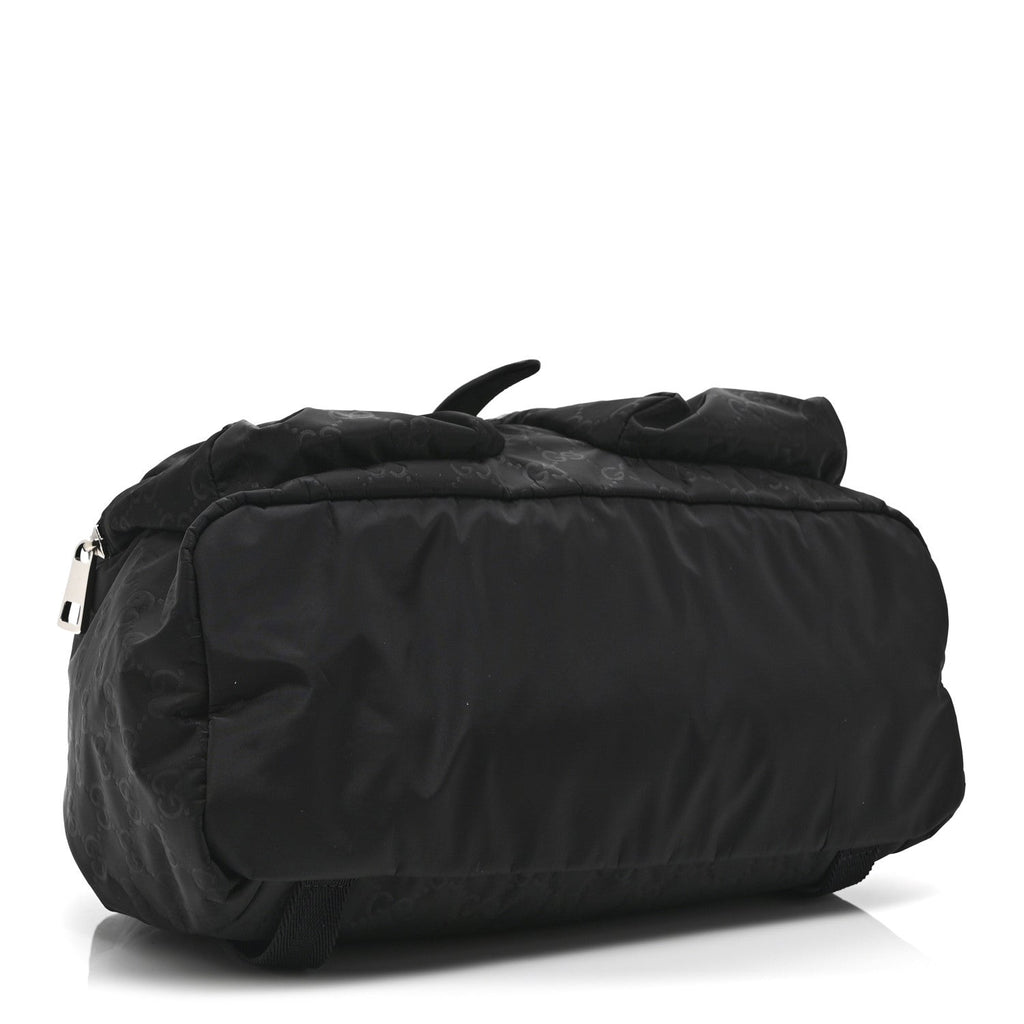 Nylon Monogram Medium Light Single Buckle Backpack Black
