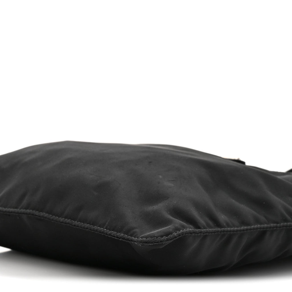 Nylon Vela Flat Messenger Bag Black