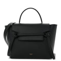 Grained Calfskin Micro Belt Bag Black
