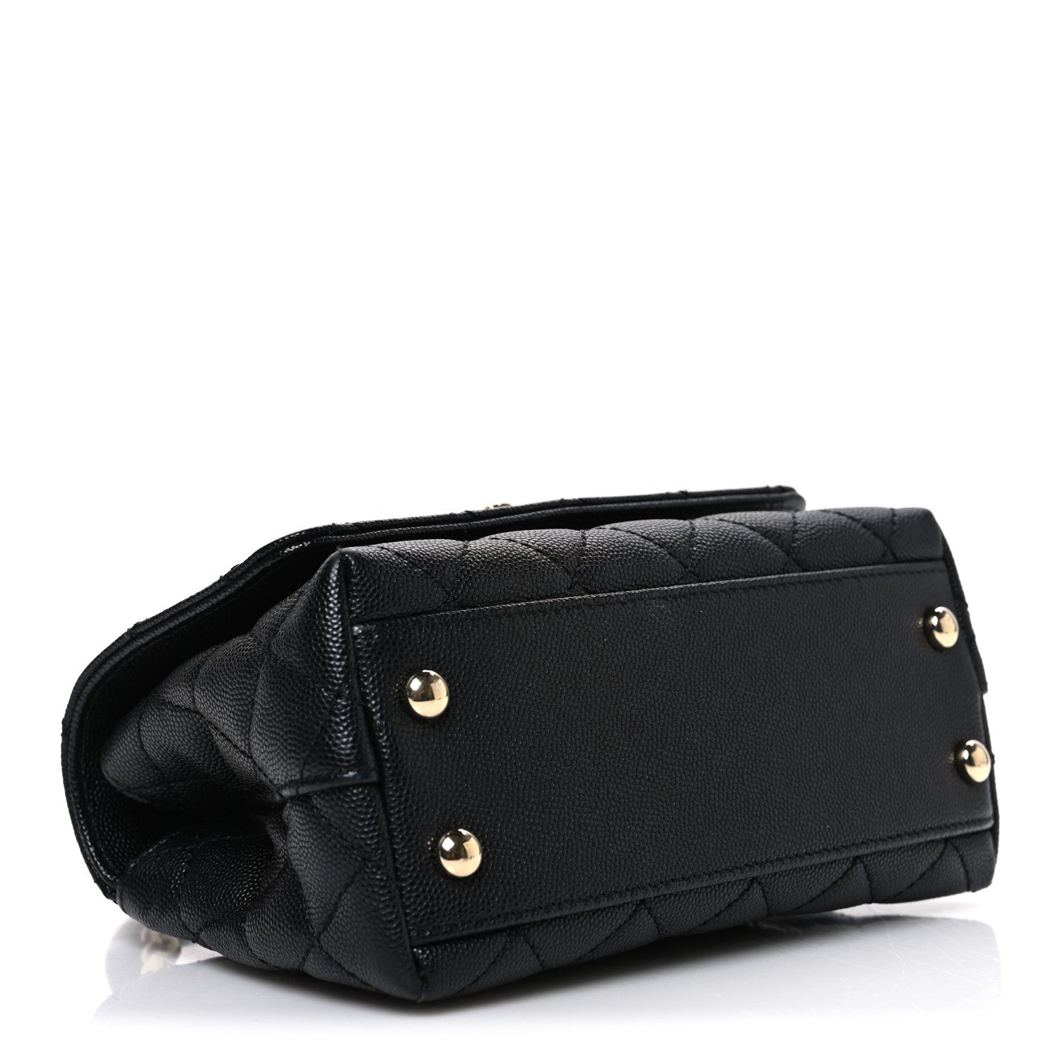 Caviar Quilted Extra Mini Coco Handle Flap Black