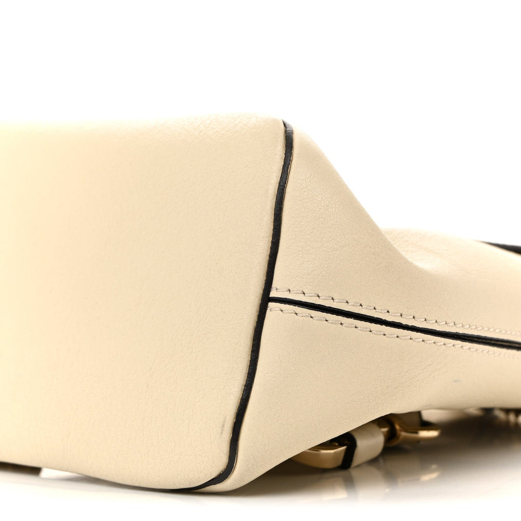 Suede Calfskin Mini Faye Backpack Off White