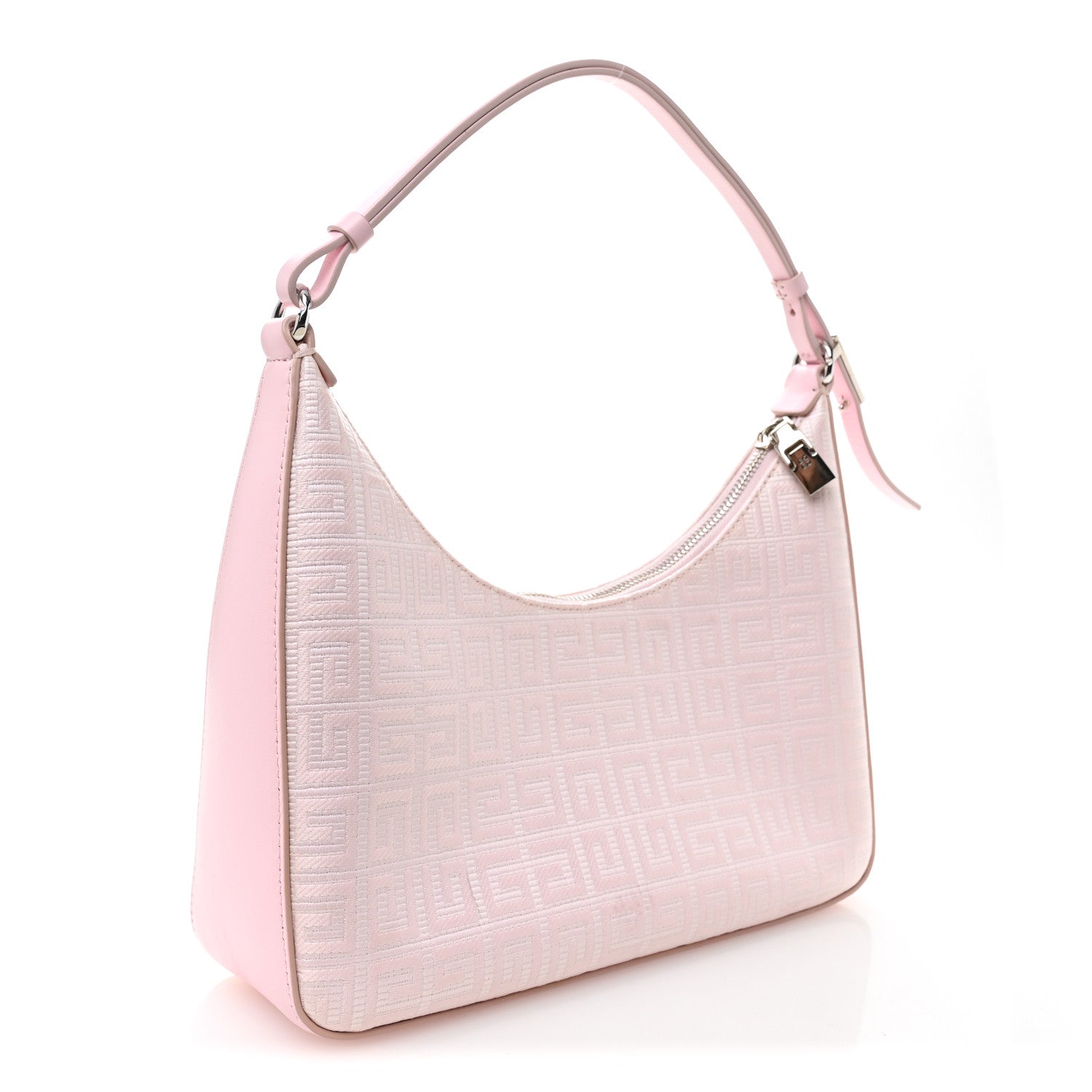 Coated Canvas Logo 4G Embossed Small Moon Cut Out Shoulder Bag Blossom Pink
