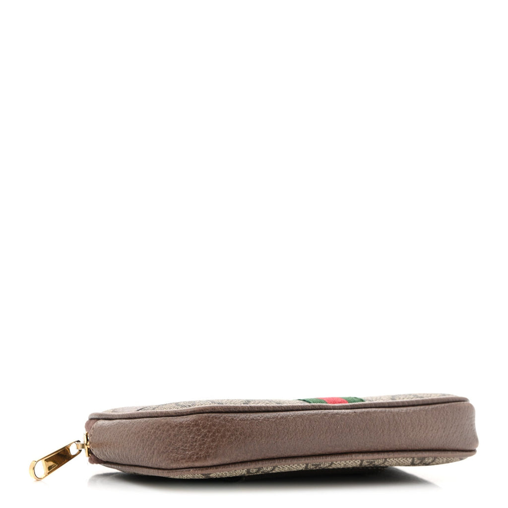 GG Supreme Monogram Ophidia Belted iPhone Case 85 34 Dark Brown