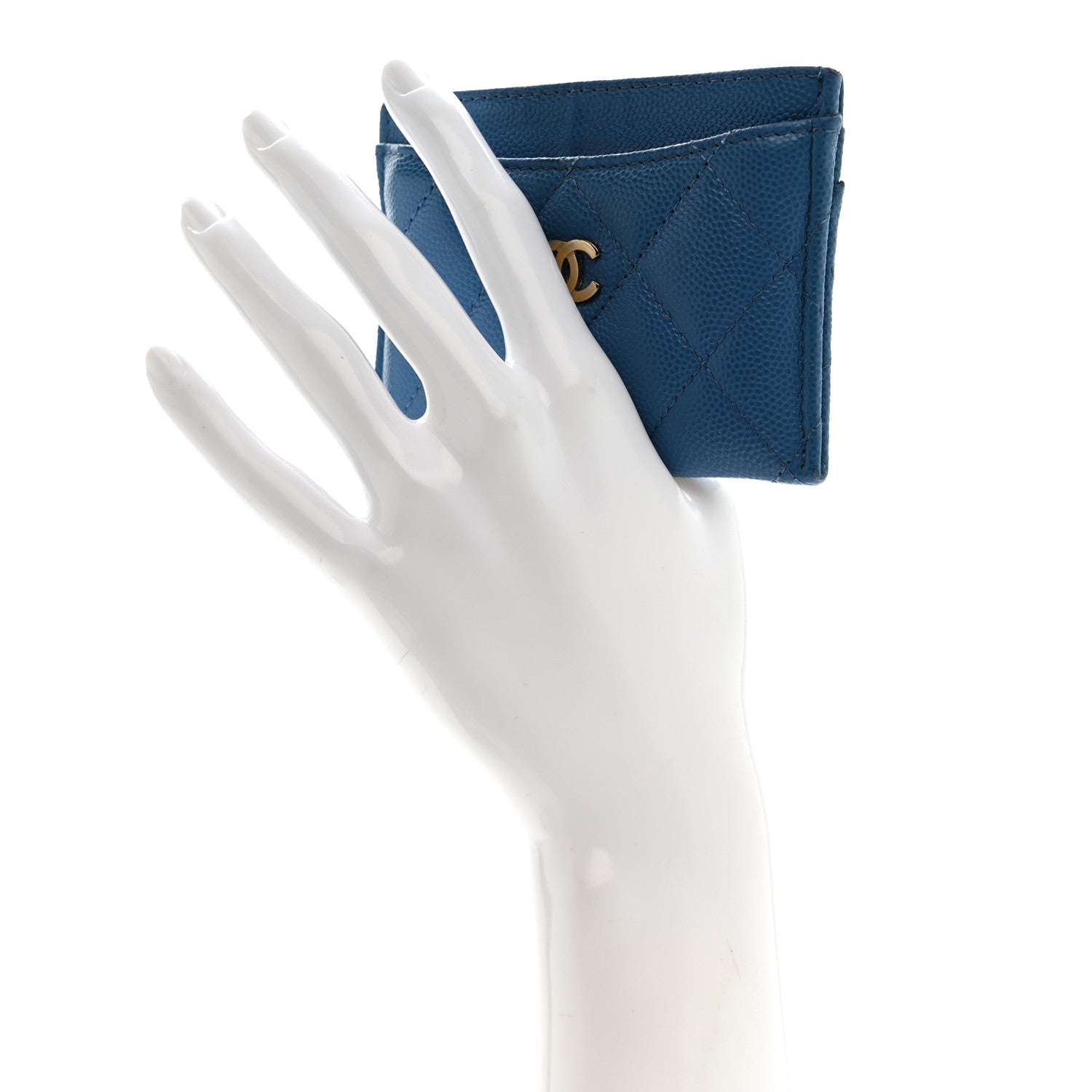 Caviar Quilted  Holder Blue