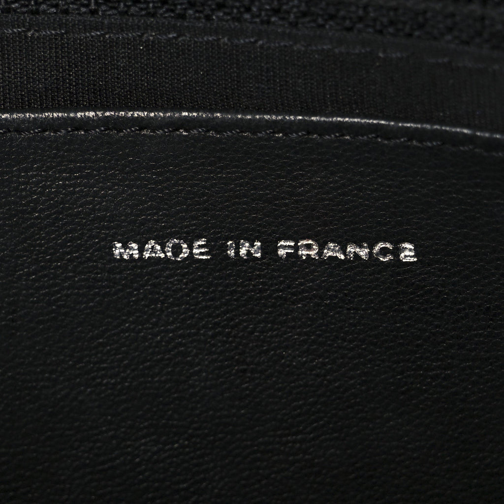 Lambskin Half Moon Wallet On Chain WOC Black